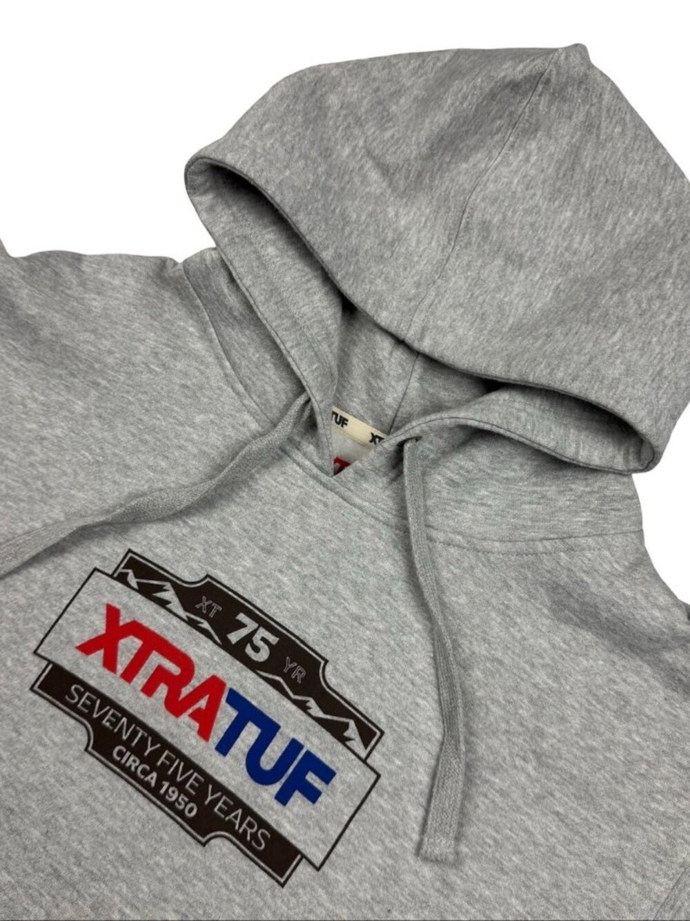 NEW Xtratuf 75 Years Men's Pullover Drawstring Hoodie Gray • Medium